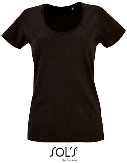 Epic Label T-shirts Lot de 5 T shirts Vierge SOL´S 02079 Women`s Low-Cut Round Neck T-Shirt Metropolitan