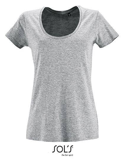 Epic Label T-shirts Lot de 5 T shirts Vierge SOL´S 02079 Women`s Low-Cut Round Neck T-Shirt Metropolitan