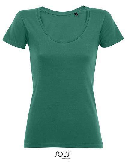 Epic Label T-shirts Lot de 5 T shirts Vierge SOL´S 02079 Women`s Low-Cut Round Neck T-Shirt Metropolitan