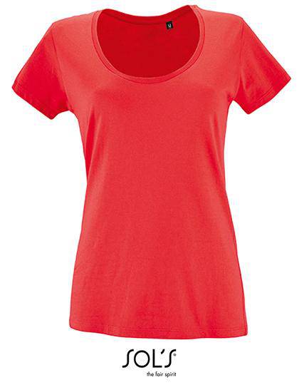 Epic Label T-shirts Lot de 5 T shirts Vierge SOL´S 02079 Women`s Low-Cut Round Neck T-Shirt Metropolitan