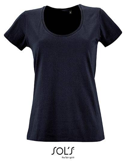 Epic Label T-shirts Lot de 5 T shirts Vierge SOL´S 02079 Women`s Low-Cut Round Neck T-Shirt Metropolitan