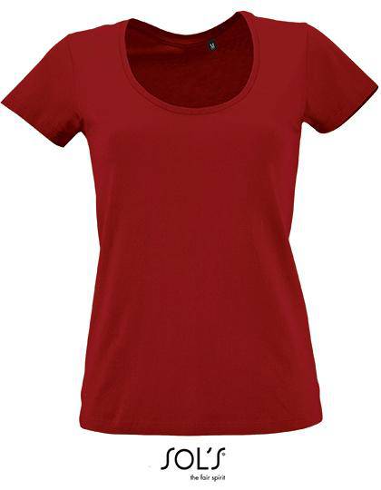 Epic Label T-shirts Lot de 5 T shirts Vierge SOL´S 02079 Women`s Low-Cut Round Neck T-Shirt Metropolitan