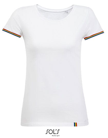 Epic Label T-shirts Sol´S L03109 T-Shirt À Manches Courtes Pour Femme Arc-En-Ciel