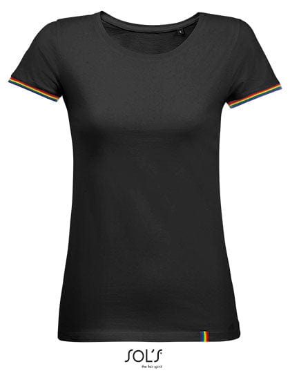 Epic Label T-shirts Sol´S L03109 T-Shirt À Manches Courtes Pour Femme Arc-En-Ciel