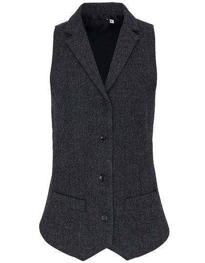 Epic Label Vestes & Bodywarmer Premier Workwear Pr626 Ladies Herringbone Waistcoat