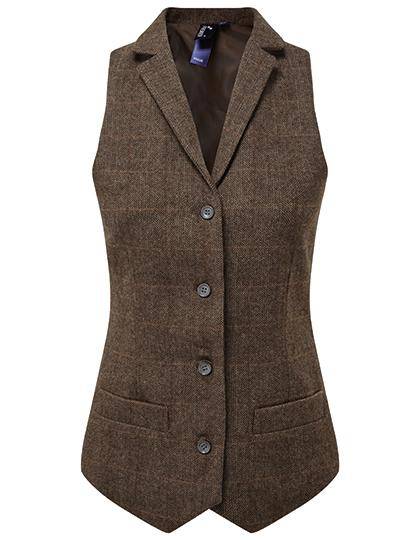 Epic Label Vestes & Bodywarmer Premier Workwear Pr626 Ladies Herringbone Waistcoat
