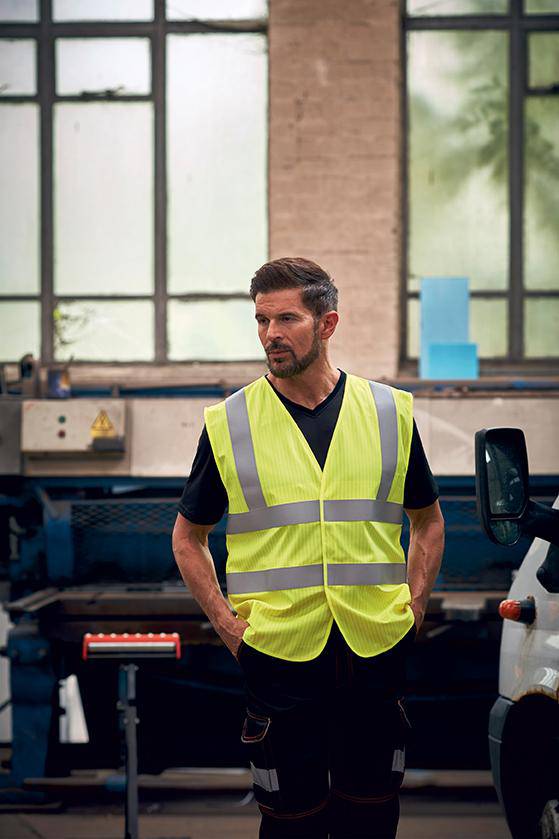 Epic Label Vestes & Bodywarmer Yoko Hvw100Asfr Hi-Vis Anti-Static Flame Retardant Waistcoat