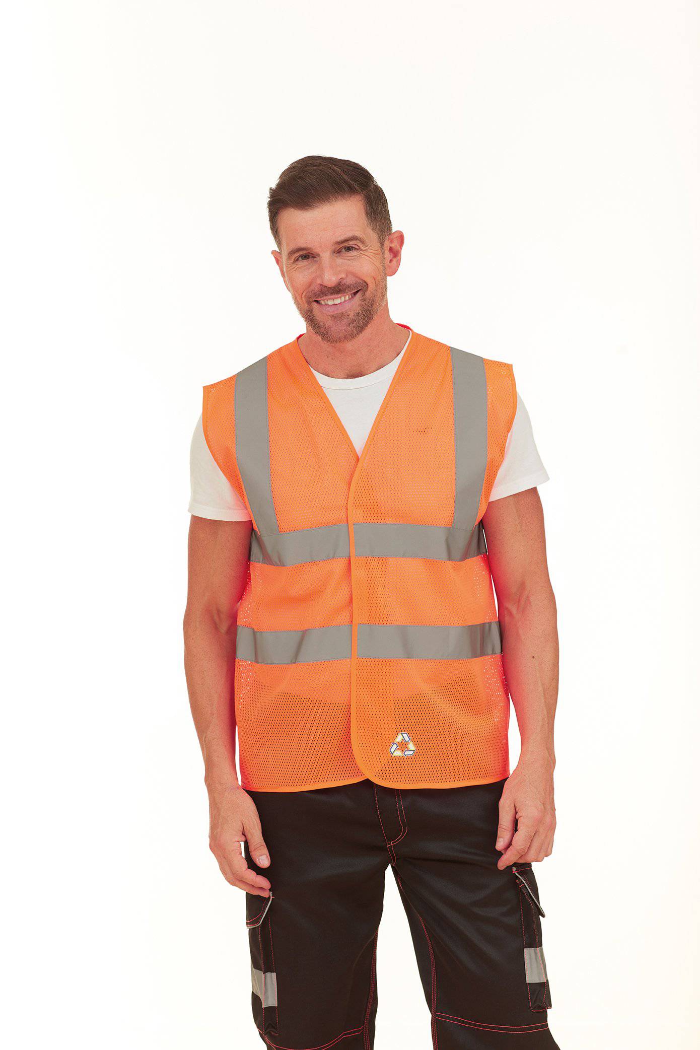Epic Label Vestes & Bodywarmer Yoko Hvw120 Hi Vis Top Cool Recycled Open Mesh Waistcoat