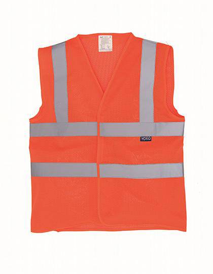 Epic Label Vestes & Bodywarmer Yoko Hvw120 Hi Vis Top Cool Recycled Open Mesh Waistcoat