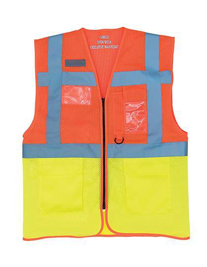 Epic Label Vestes & Bodywarmer Yoko Hvw820 Hi Vis Top Cool Recycled Open Mesh Executive Waistcoat