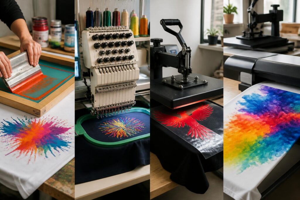 découvrez notre guide comparatif complet pour imprimer sur textile : sérigraphie, broderie, flocage et sublimation. choisissez la technique qui correspond le mieux à vos besoins et personnalisez vos vêtements avec style.