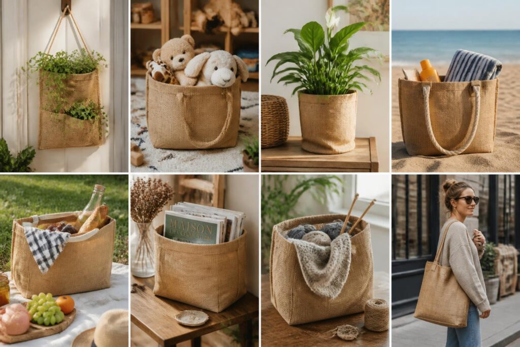 découvrez 8 façons originales d'utiliser un sac en jute au quotidien, bien au-delà des courses, pour allier praticité et style avec ce matériau naturel et écologique.