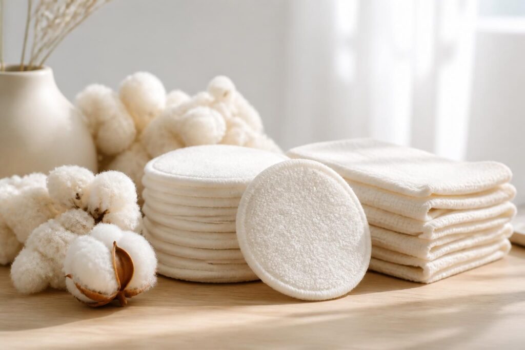 Coton bio en cosmétique : disques démaquillants, lingettes, cotons