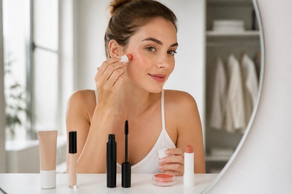 découvrez le maquillage minimal avec 5 produits essentiels pour un teint frais et naturel en seulement 5 minutes. idéal pour un look rapide et lumineux au quotidien.