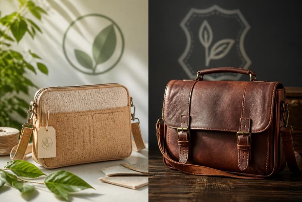 Sacs vegan vs cuir : matières, durabilité, marques engagées
