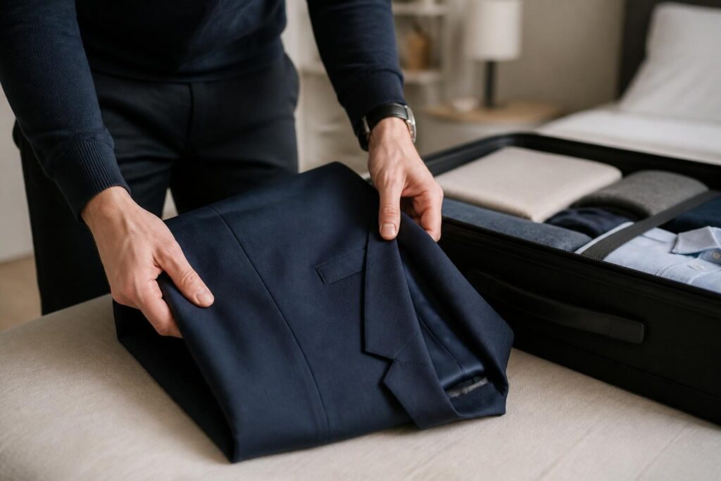 découvrez nos astuces simples et efficaces pour plier une veste dans une valise sans la froisser et voyager toujours élégant.