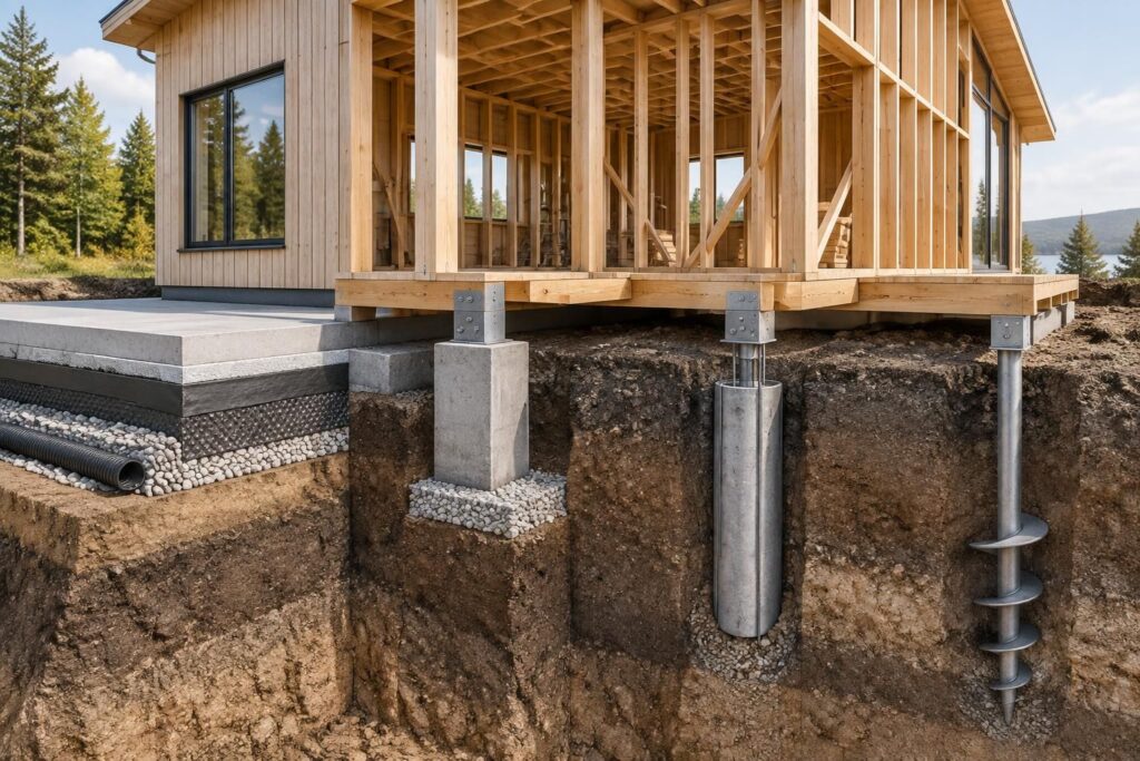 Fondation pour maison bois : quelles options pour une ossature solide et durable