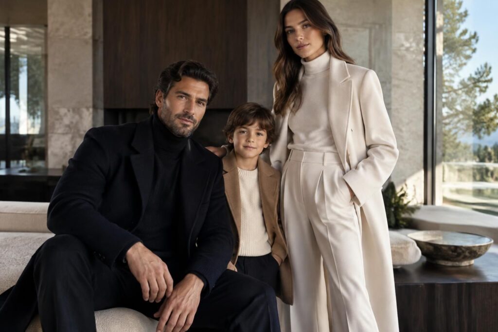 découvrez une marque de luxe pour homme, femme et enfant : des vêtements élégants et raffinés pour toute la famille.